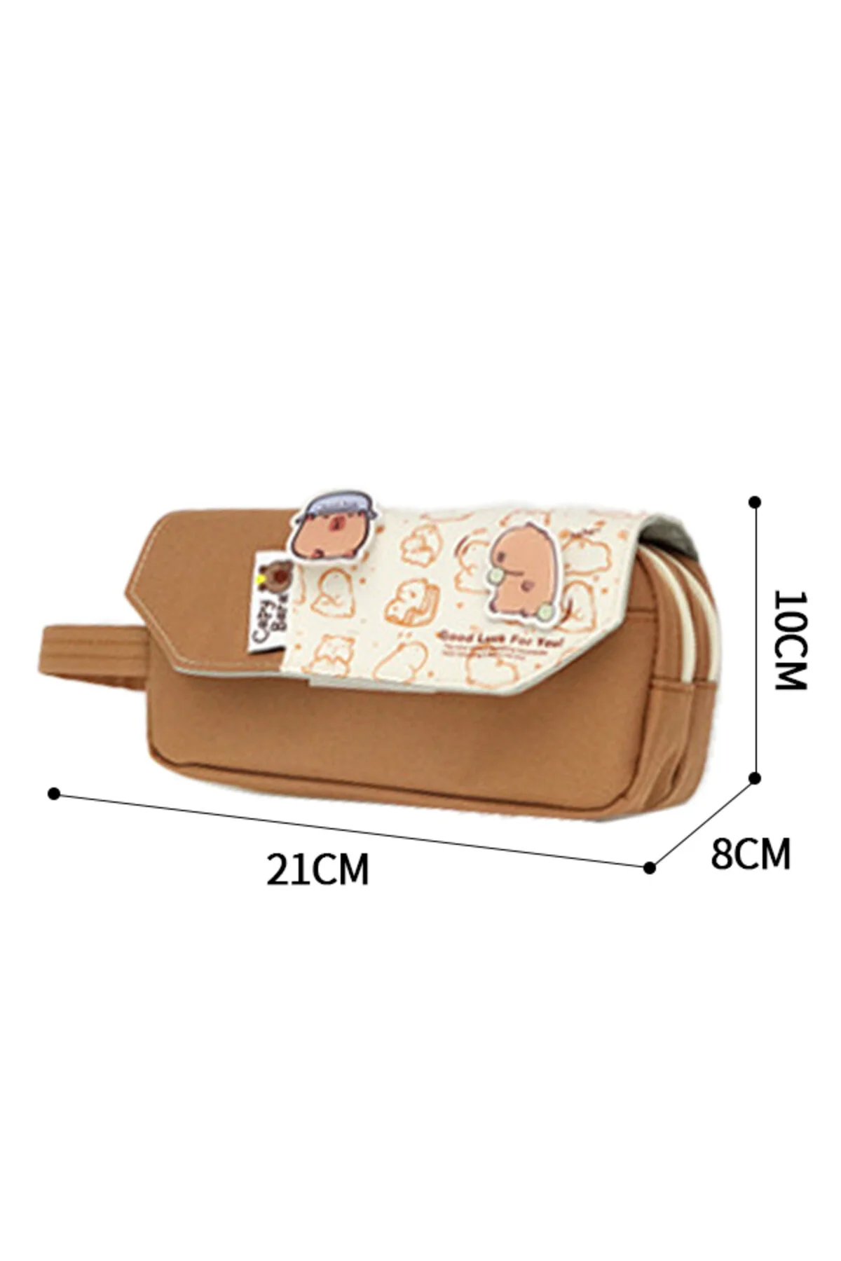 Sade Ve Şık Capybara Kalem Kutusu Kahverengi