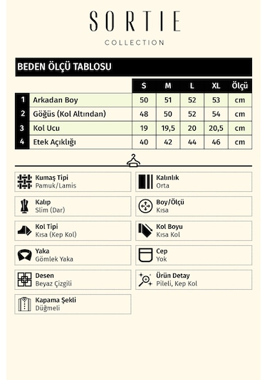 Sortie Collection Pileli Çizgili Gömlek Mavi