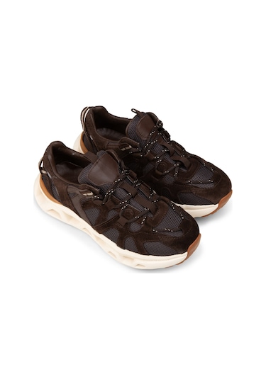 Deery Kadın Hakiki Süet Kahverengi Sneaker Ayakkabı - M1128zkhvc01