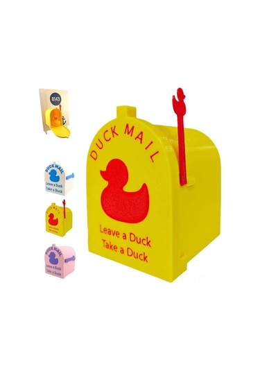 Geeksen Mini Sarı Ördek Temalı Manyetik Depolama Kutusu - Kabin Kapısı Dekorasyonu Ve Mektup Saklama Kutusu