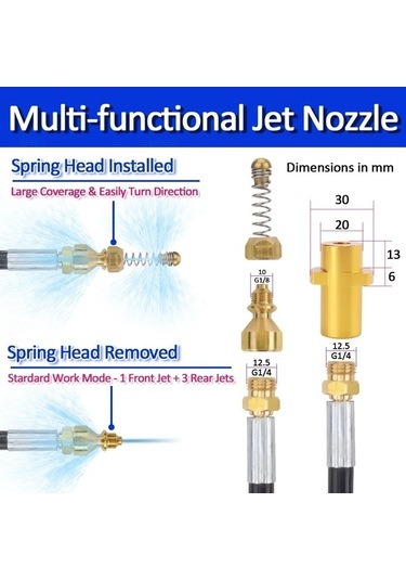 Besthome1 10m 2320psi 160bar Yüksek Basınçlı Boru Temizleyici, Karcher K2-k7 Uygun