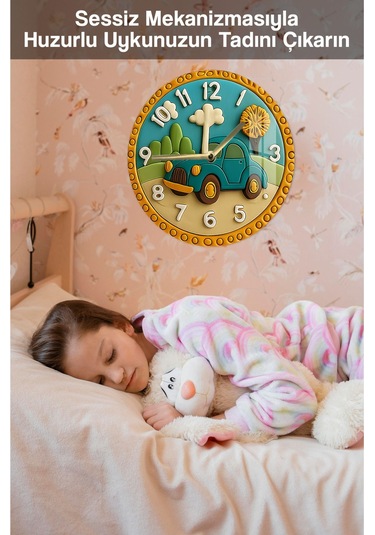 8692016095792 Dekor 3d Görünümlü Temperli Cam Saat 33 Cm Csdw304 Renkli