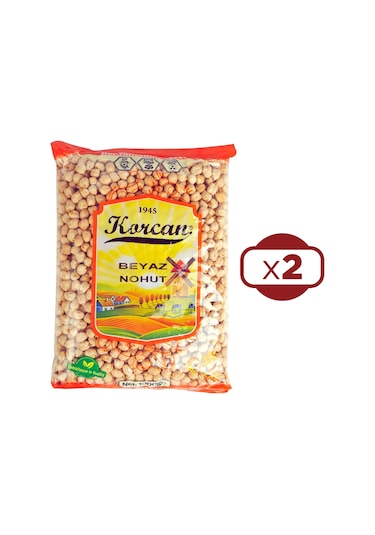 Korcan Beyaz Nohut 8 MM 2 x 1 KG