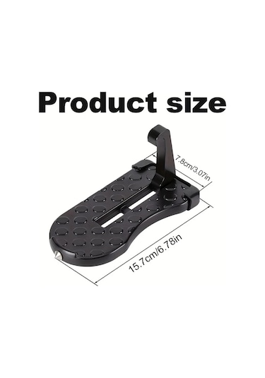 Elmpaly Araç Kapı Basamağı Gümüş, Katlanır Alüminyum Çatı Merdiveni Çoğu Araç Suv Kamyon İçin