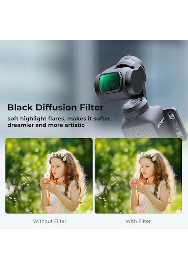 K&f Concept Magnetic Black Diffusion 1/4 Djı Osmo Pocket 3 Comb