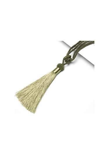 Yeşil 1 Adet El Yapımı Yüksek Kaliteli Perde Tiebacks El Dokuma Holdbacks Ev Dekoratif Püsküller Tiebacks 12 Renk