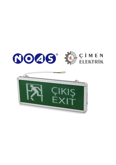 5 Adet Noas Ylx 3003 Çift Yönlü Şarjlı 3w Ledli Exıt Çıkış Armatürü