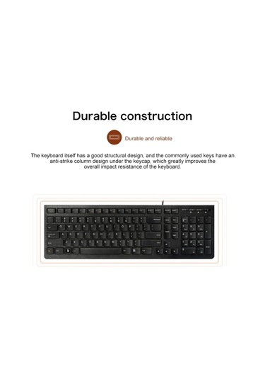 Lenovo K5819 Ultra İnce 104 Tuşlu USB Kablolu Klavye