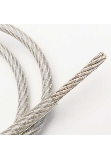 Şeffaf Izoleli Çelik Halat 2-3 Mm 50 Metre