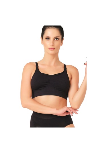 Siyah Mı Emay 5320 Agraflı Emzirme Sütyen