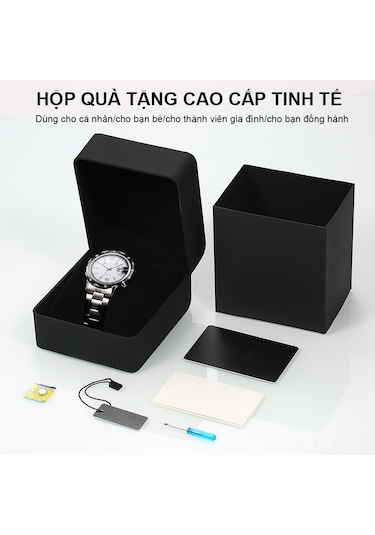 Xindoker Erkekler İçin Sulu Dayanıklı Klasik Kol Saati, Takvimli Büyük Dial, Ticari Kuvars Saat, Beyaz Dial Ve Çelik Kayışlı-2 Altın