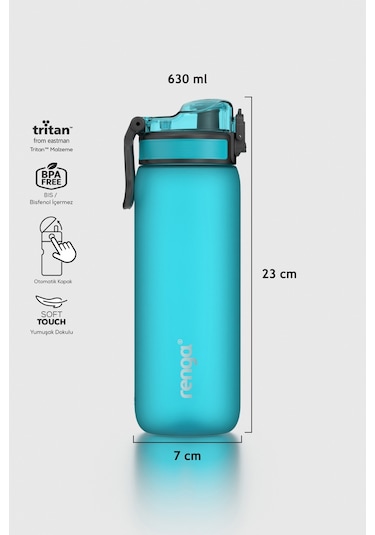 Renga Rybo-x Soft Touch 630 Ml Tritan Matara 912160 Mavi MAvi