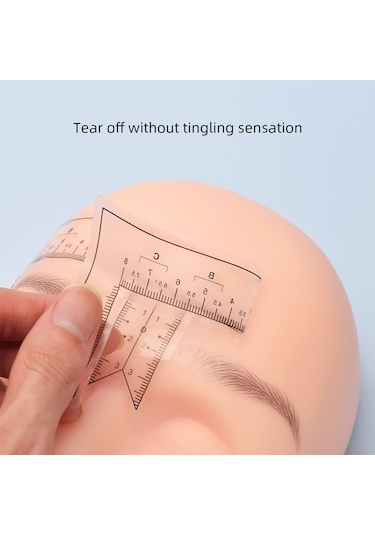 Wezone 10 Adet Tek Kullandırımlık Göz Kaşı Şablonu - Pvc Beyaz Ölçekli Tasarım Aracı, Profesyonel Ve Başlangıçcılar İçin Simetrik Kaş Çizimi Yardımcı Aleti