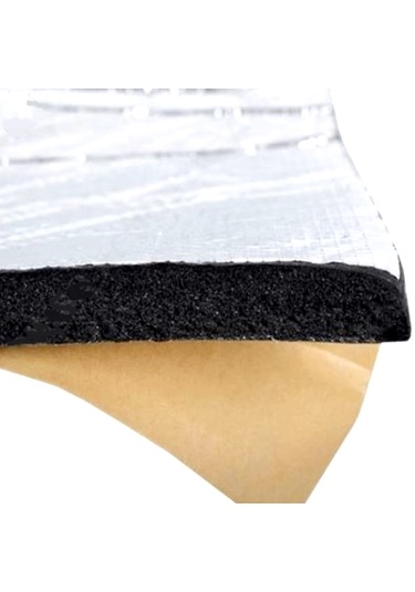 10 Adet 60x30cm Folyolu Oto Ses Isı Yalıtım Pedi 9mm Yapışkanlı
