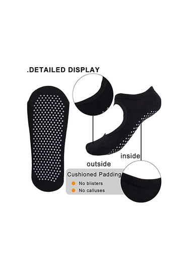 Gri Kadınlar İçin Yoga Çorap Moda Kaymaz Çorap Bale Pilates Dans Ev Kat Çorap