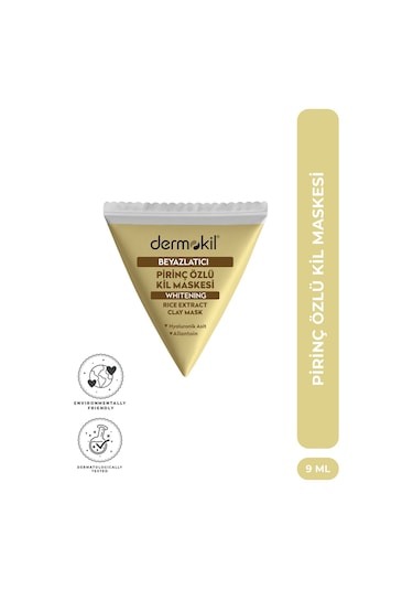 Dermokil Beyazlatıcı Etkili Pirinç Özü Kil Maske 9 Ml