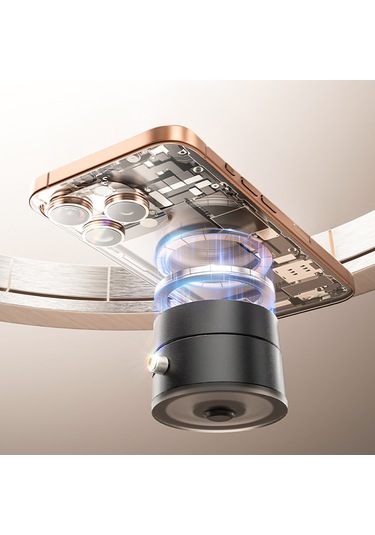 Noktaks - Telefon Tutucu A2 Vakum Özellikli 360 Derece Dönebilen Magnetik Telefon Tutucu - Beyaz T36402