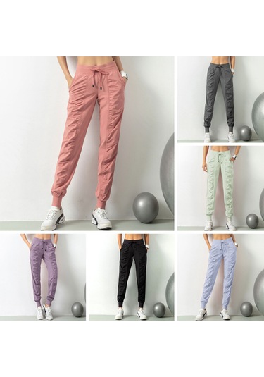 Jeemson Kadın Spor Pantolonu - Nefes Alabilir, Esnek Bel, Yan Cepli, Rahat Koşu Ve Egzersiz İçin Gri