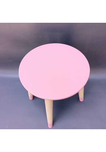 Na Neşeli Ahşap Pembe Ahşap Çocuk Taburesi.çocuk Sandalyesi.çalışma Masası Taburesi.renkli Tabure.çocuk Odası Pembe