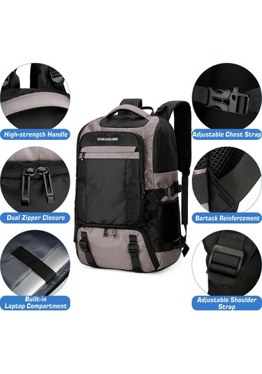 Lemestar Mavi Çift Askılı Isı Saklama Sırt Çantası, Kalın Su Geçirmez Piknik Çantası, Büyük Kapasiteli Buz Çantası Çok Renkli