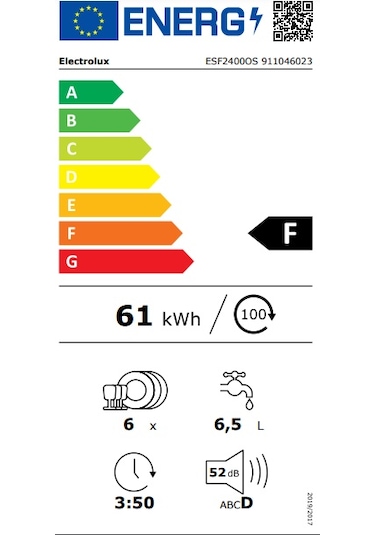 Electrolux ESF2400OS 6 Programlı 6 Kişilik Mini Bulaşık Makinesi