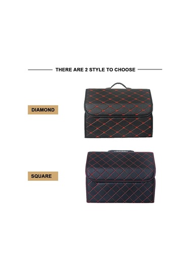 Araba Organizatör Taşınabilir Katlanır Araba Saklama Çantası İstifleme Toplama Araç Sedan Suv Aksesuarları Square Back Beige S Square Back Beige