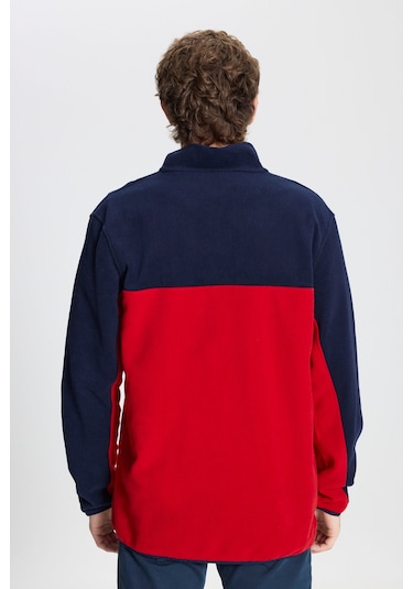 Ac&Co / Altınyıldız Classics Erkek Lacivert-Kırmızı Standart Fit Günlük Rahat Çift Renkli Polar Spor Sweatshirt 4A5221100015LKMS Ac&Co / Altınyıldız Classics Erkek Lacivert-Kırmızı Standart Fit Günlük Rahat Çift Renkli Polar Spor Sweatshirt 4A5221100015LKMS