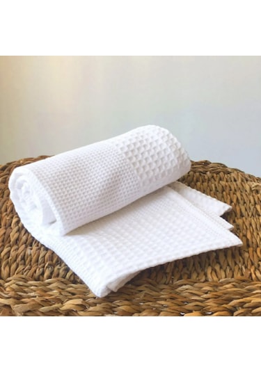 Waffle Desenli Pike Çok Amaçlı Kurulama Bezi 55x70 1 Adet Beyaz