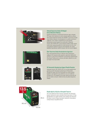 Askaynak Inverter 205 Tig Pulse Argon Tıg Kaynak Makinesi