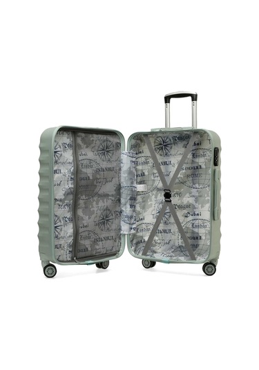 Lumberjack Newyork-b Abs 5pr Büyük Boy Valiz Açık Yeşil