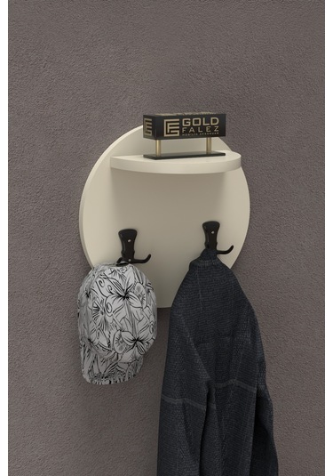 Askılık Duvar Elbise Askılığı Portmanto Üstü Krem Diğer