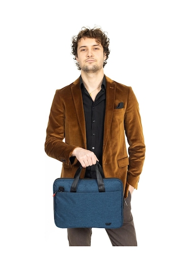 Necati Çanta Macbook Organizer Laptop Evrak Çantası 13 & 14 Inç Lacivert-1644 Lacivert