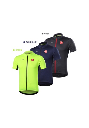 Arsuxeo Erkekler Kısa Kollu Hızlı Kuru Bisiklet T-shirt Koşu Xl Yeşil