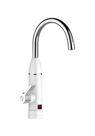 Moly 3000w Tankless Musluk Bba Shop Lcd Ekran Dijital Mutfak Musluğu Beyaz Beyaz