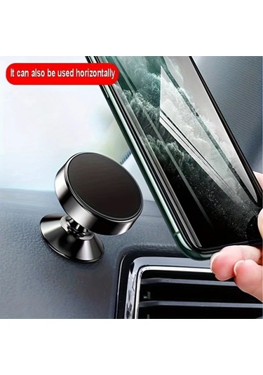 Oldfriend 2 Adet Gümüş Rengi Evrensel Manyetik Araç Tutucu 360 Derece Dönebilir Hava Çıkışlı Telefon Tutucu