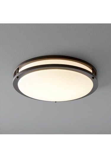 24 Watt Gün Işığı Ledli Yeni Tavan Armatürü, Balkon, Saçak Altı Armatür, Banyo Nemli Alan Armatürü Siyah