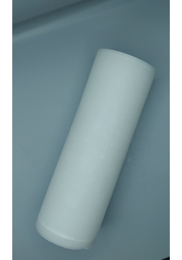 Soya Parafinli Beyaz 1 Adet 160-170 Saat Yanma Süreli Çap:10 Cm Boy:25 Silindir Blok Mum Beyaz Beyaz