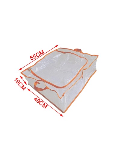 Homyl Yatak Saklama Çantası Toz Geçirmez Pp Dayanıklı Yorgan Turuncu