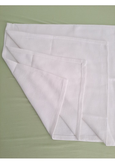 Otel Pikesi Tek Kişilik Dama Desen Beyaz 160x230 Cm 4'lü