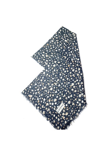 Saçaklı Pamuk Tülbent - 05505 - 95 X 95 / Siyah,krem - 15 Siyah,krem - 15