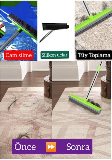 Kauçuk Zemin Çekpas Fırça Mop