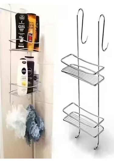 Metalik Duşakabin Askılığı Siyah