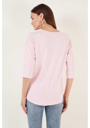 Lela Bisiklet Yaka Truvakar Kol Bayan Bluz 5861416Y Toz Pembe