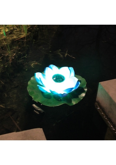 Cbtx Bahçe Aydınlatma Güneş Enerjili Açık Su Geçirmez Yüzen Işık Bahçe Avlu Lotus Işığı Açık Sarı