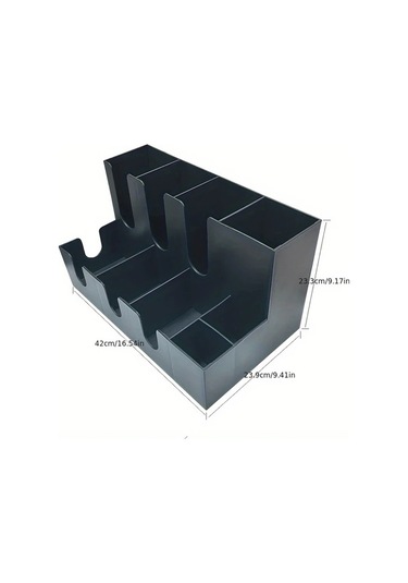 Honeybeeshop Siyah 9 Bölmeli Plastik Bardaklık Dayanıklı Bar Aksesuarları Seti Siyah