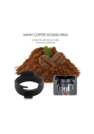 Metabagua Breville 8 Serisi Için 54mm Kahve Tozu Alma Dozaj Halkası, Siyah Zzn4pz Siyah