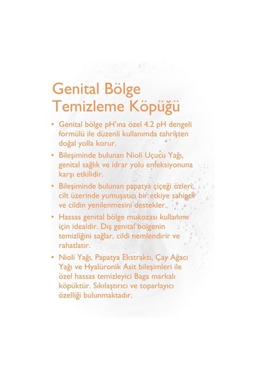 Nioli Yağı Formüllü Genital Bölge Temizleme Köpüğü
