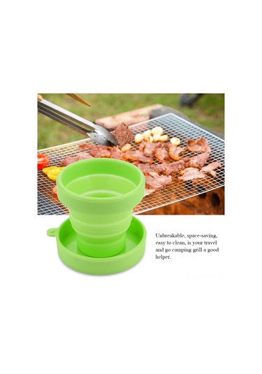 Ximistore9 Yeşil Silikon Katlanabilir Su Bardağı - Taşınabilir, Yeniden Kullanılabilir, Isı Dayanıklı -30 C/+220 C - Seyahat Ve Kamp İçin Yeşil