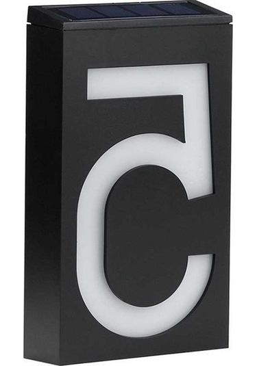 Pazly Güneş Enerjili Led Ev Numarası Tabelası - Ev, Villa, Bahçe & Sokak İçin/