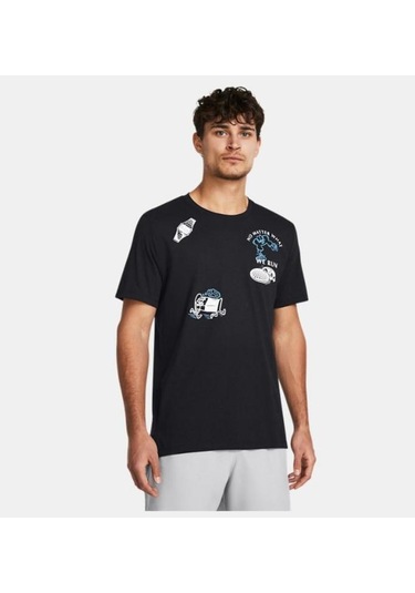 Ua We Run Shortsleeve 1383414-001 Siyah